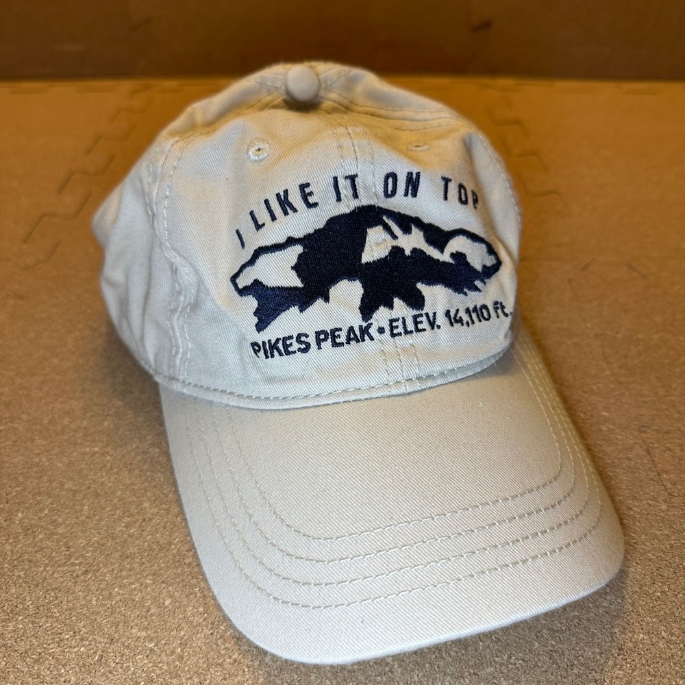 Noble Wear Hat Adult OSFA Beige Pikes Peak I Like It On‎ Top Souvenir Baseball